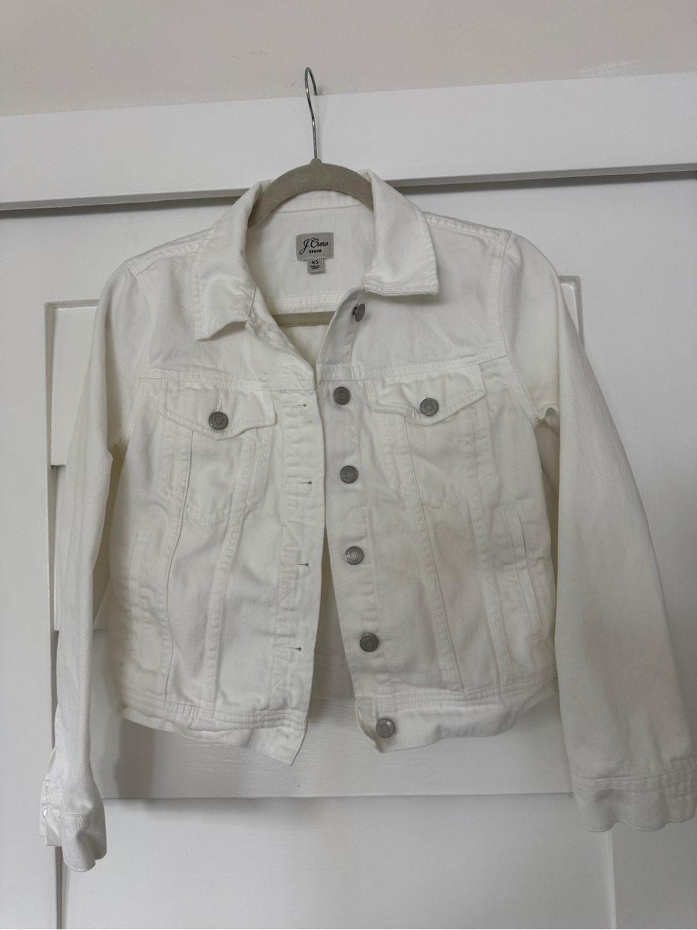 J. Crew Off-White Denim Jean Jacket
